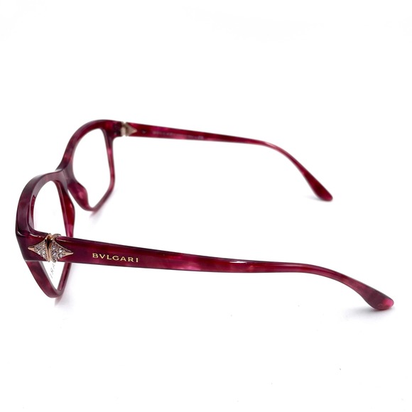 Bvlgari Cat Eye Eyeglasses Cherry Marble 4080-B Acetate‎ Full Rim Frames Women\'s main image 11
